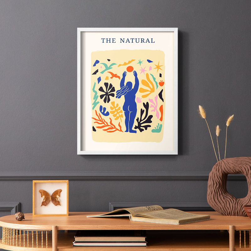 Matisse CDXLII, reproduction encadrée - bois massif, Cadre simple blanc, H 28 po x l 22 po