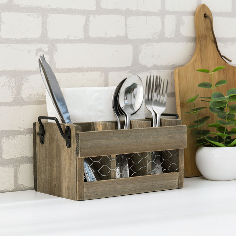 Wood Flatware Caddy