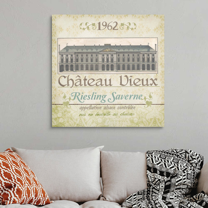 «White Wine Labels III», reproduction d'impression sur toile, Toile tendue, H 36 po x l 36 po x P 1,25 po