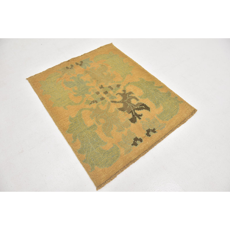Tapis zone en laine noué la 3 pi 8 po x 4 pi 5 po one-of-kind Mehdi