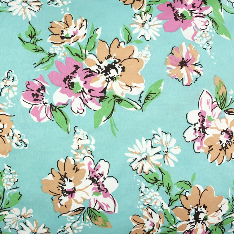 Ensemble de draps en microfibre Floral, Grand