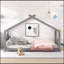 Lit en bois House House, gris-1063958575