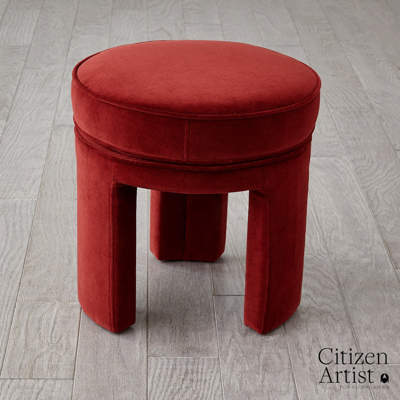 Papu Upholstered Decorative Stool, Cayenne
