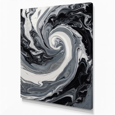 Abstrait art fluide sur toile grise 82