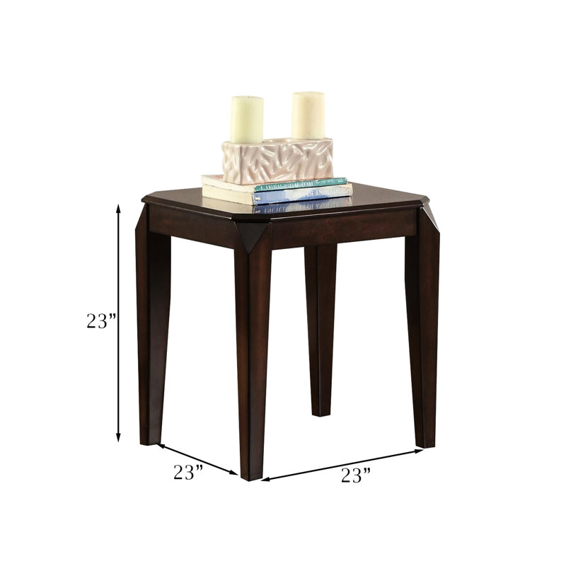 Walnut End Table With Fixed Top - Ideal For Display Square Shape Versatile Any Room
