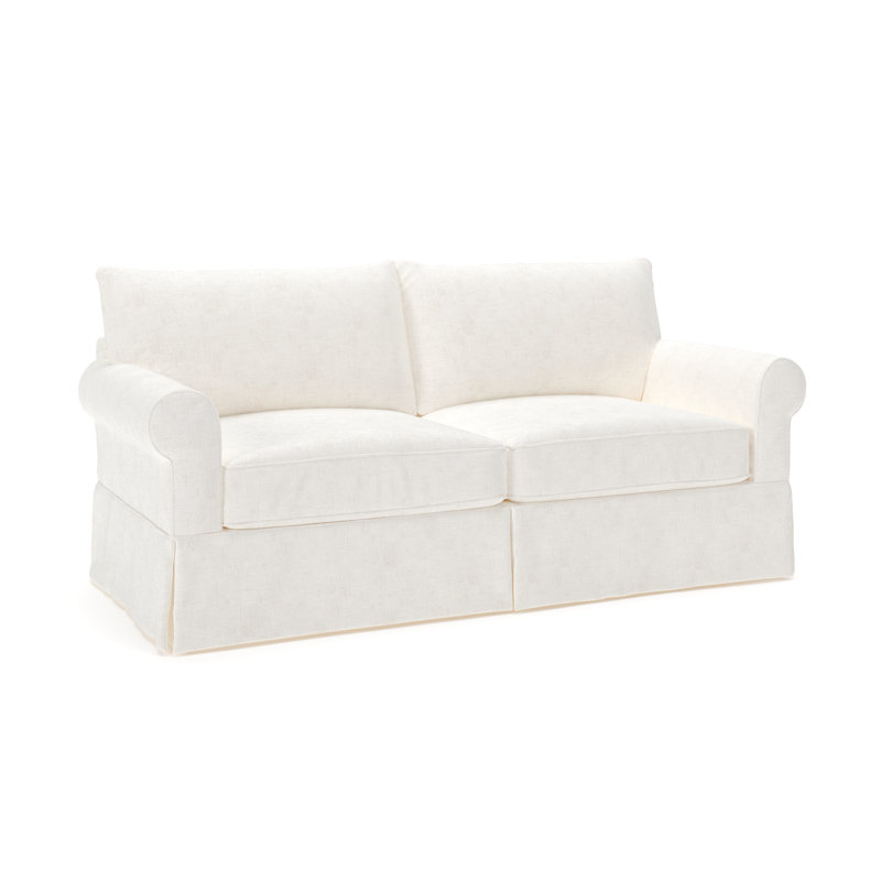 Amari 83'' Slipcovered Sofa, Bevin Natural Linen Blend