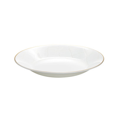 Bol à soupe en alligator blanc