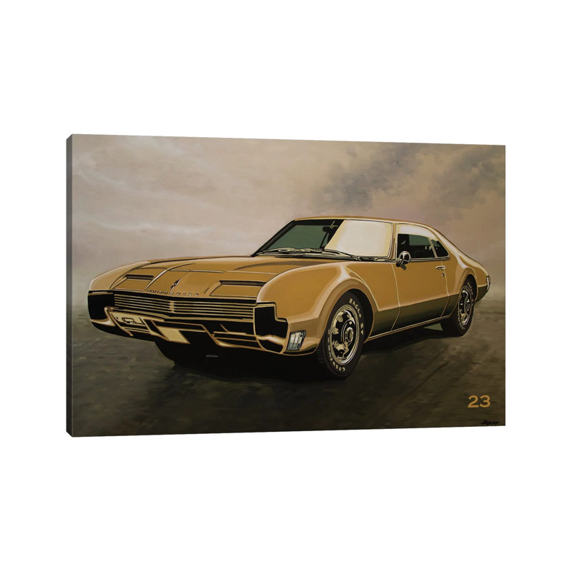 Oldsmobile Toronado 1969 by Paul Meijering - Painting on Canvas, Wrapped Canvas, 66.04 cm H x 45.72 cm W x 1.91 cm D