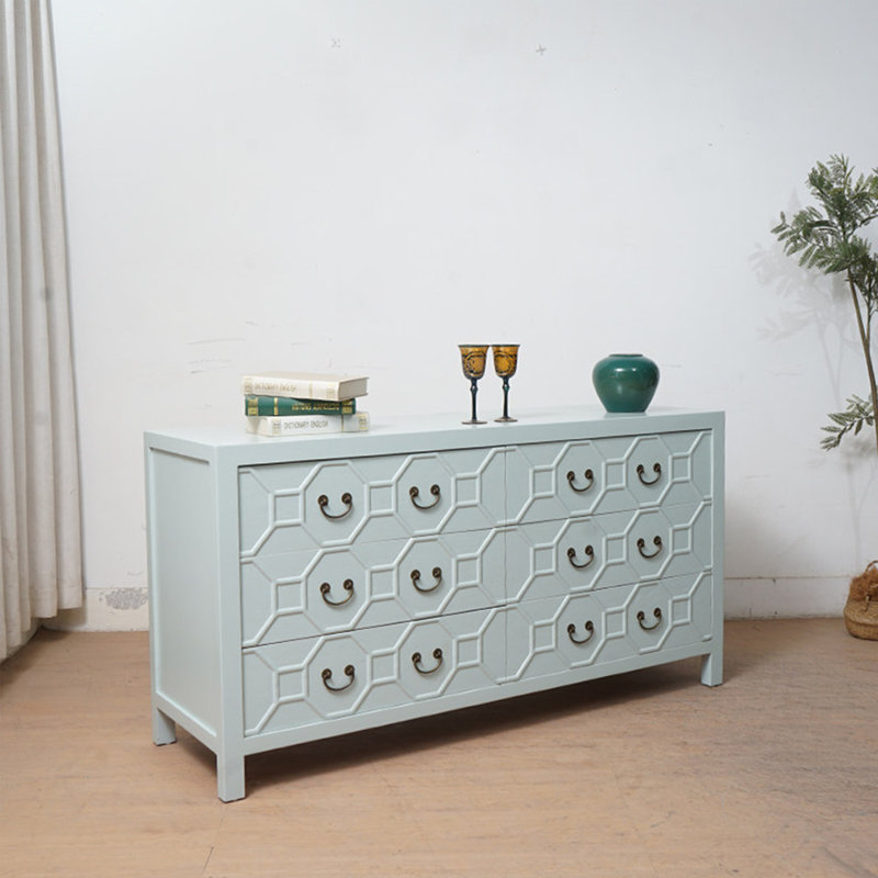 Armoire de vestibule française rétro bleu clair