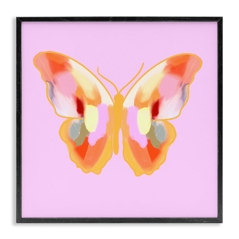 Giclée encadrée de vives ailes de papillons peintes, design par Ashley Singleton, H 17 po x l 17 po