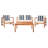 Nidhi Eucalyptus 4 - Person Patio Conversation Set with Cushions-620422376