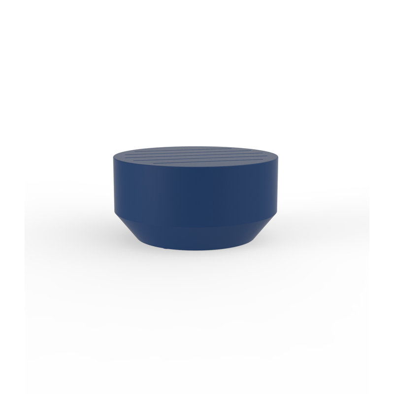 Vela Plastic Coffee Table, Anthracite, 23.5"