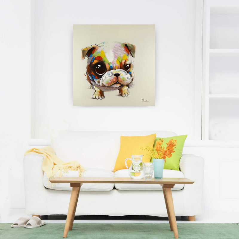 Colorful Pug - No Frame Square Painting on Canvas