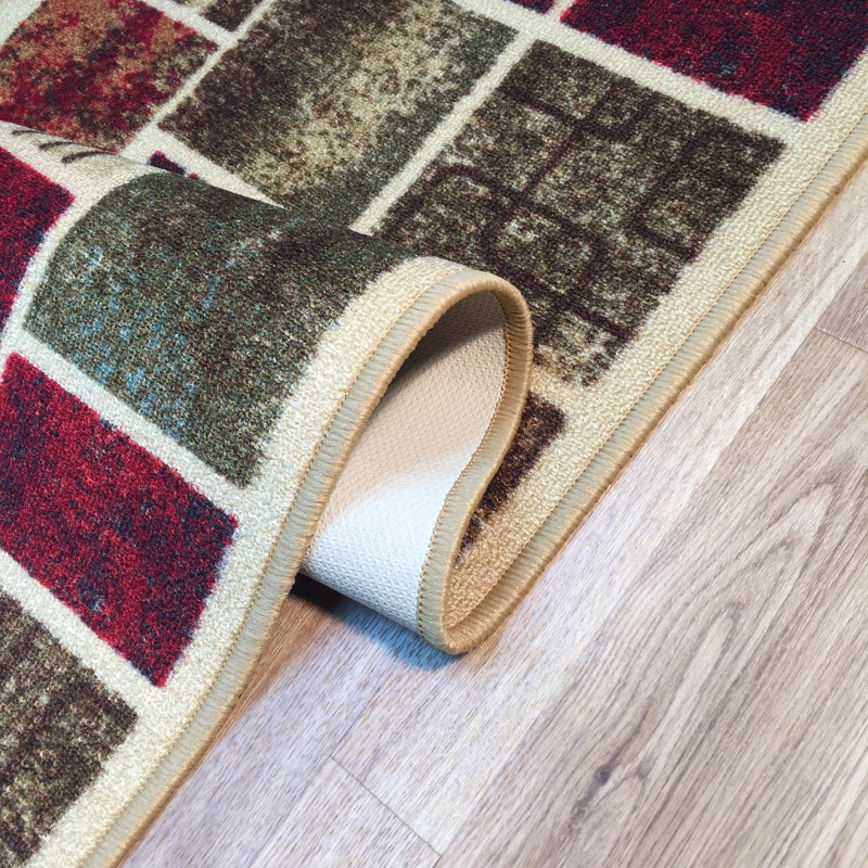 Stennett Non-Slip Geometric Indoor Doormat, Runner 1'6" x 2'7"