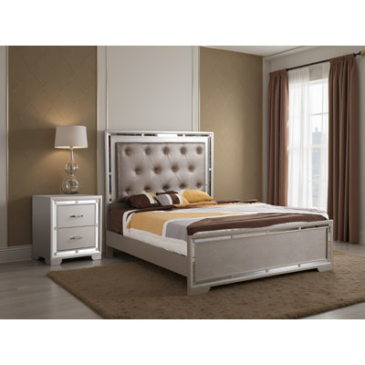 Ensemble de chambre à coucher 2 pièces avec lit double Katowice
