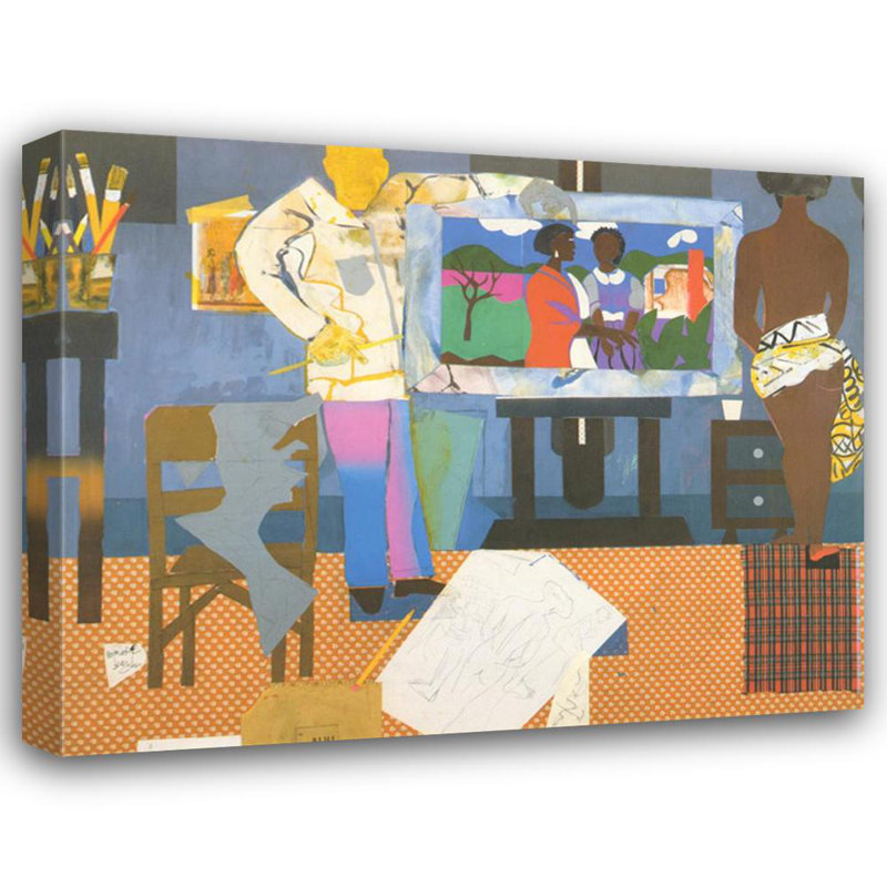 Profil / Partie II, les années 30: artiste avec peinture et modèle, 1981, H 36 po x l 46 po