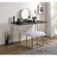 Bureau de meuble-lavabo noir et chrome