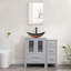 Couleur de la base: blanc; couleur du lavabo: or; meuble-lavabo simple autoportant de 36 po avec comptoir en bois manufacturé, lavabo vasque, robinet, bonde-1433603417-1435383029