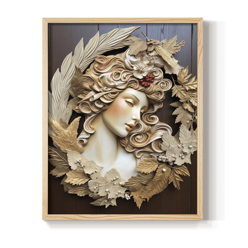 Reproduction d'art encadrée, Noël massif, H 30 po x l 24 po, Naturel