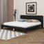 Lit plateforme, cadre de lit moderne de style Mid-Century avec tête de lit, cadre de lit uni-771308172-771308173