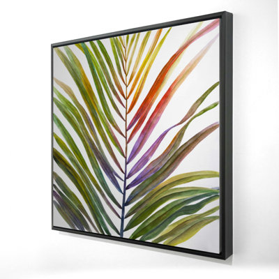 «Watercolor Tropical Palm Leaves» sur toile