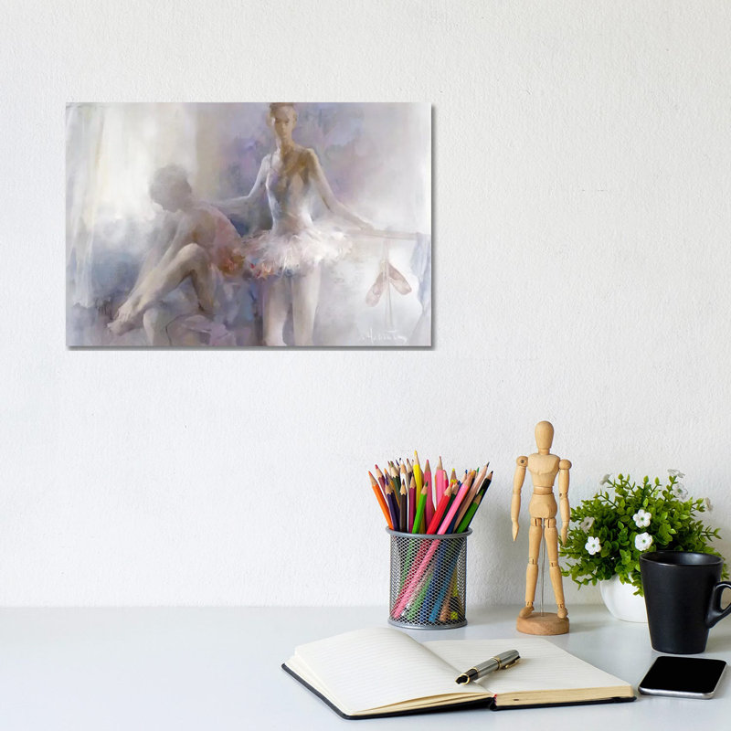 Ballerinas 1 Piece Wrapped Canvas Painting, 20.32 cm H x 30.48 cm W