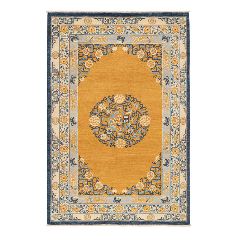Hand Knotted Wool Rug, Rectangle 9'2" x 12'