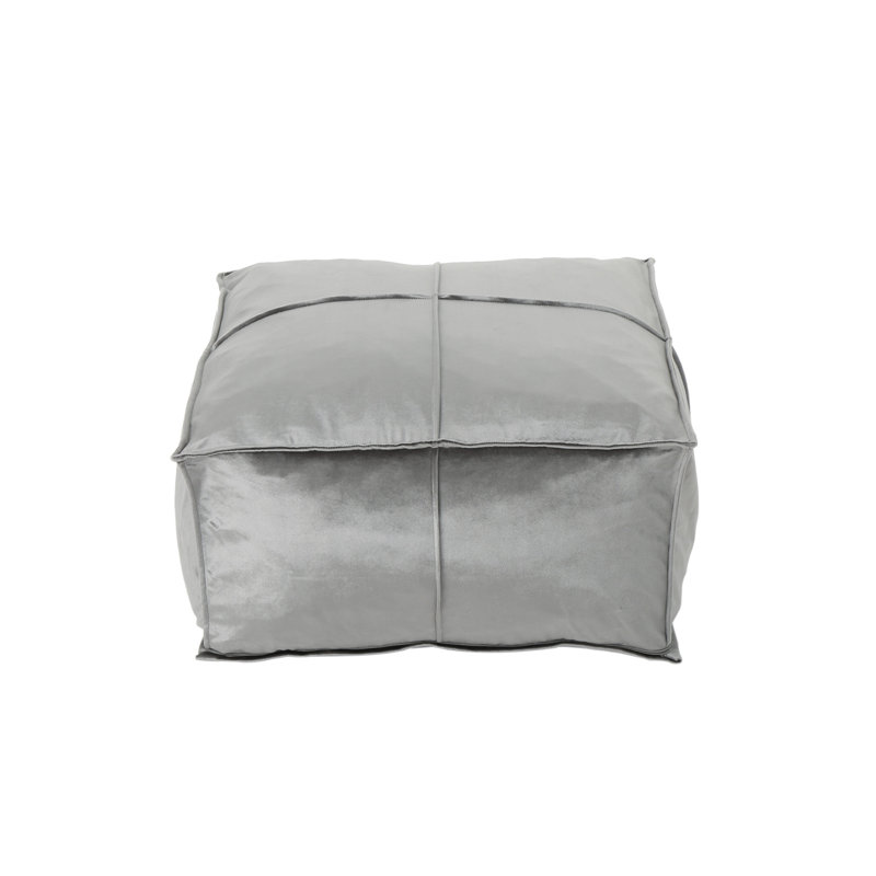 Modern Square Pouf, Smoke