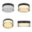 Luminaire encastré rond 6 lumières à DEL noir intégré de 6 pouces, plafonnier, trois températures de couleur-121141211-120407459-120407458