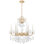 La Scala 6 Light 23in x 25in Chandelier in Parchment Gold with Clear Radiance Crystals