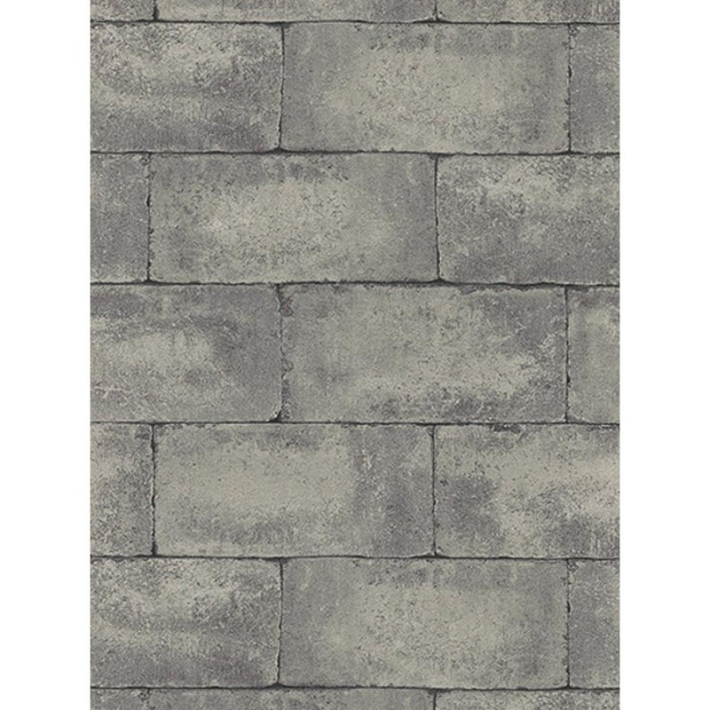 Papier peint brique, gris