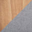 Ensemble de repose-pieds gigognes à plateau contemporain en tissu gris et bois naturel par Lumisource