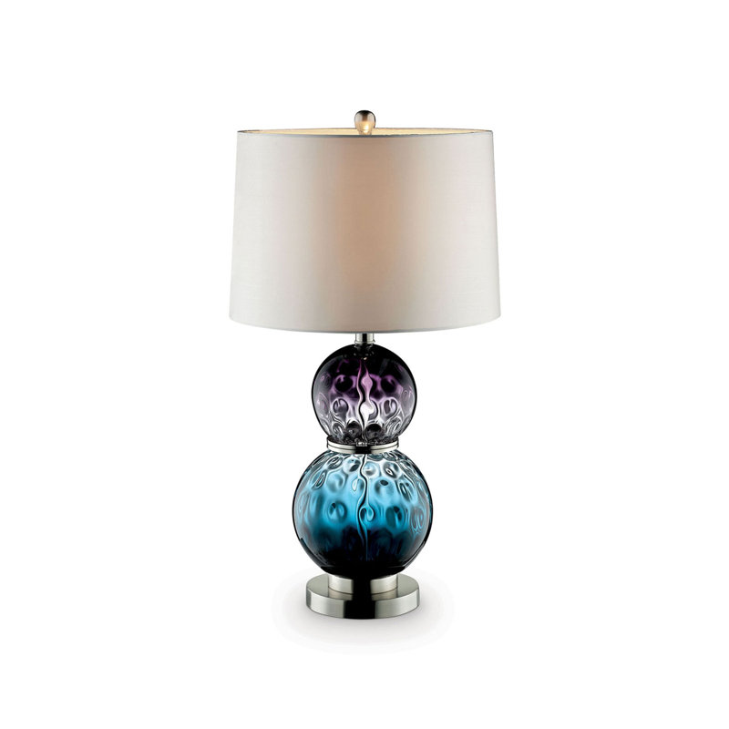 Lampe de table mauve / bleue 27,5 po Muller