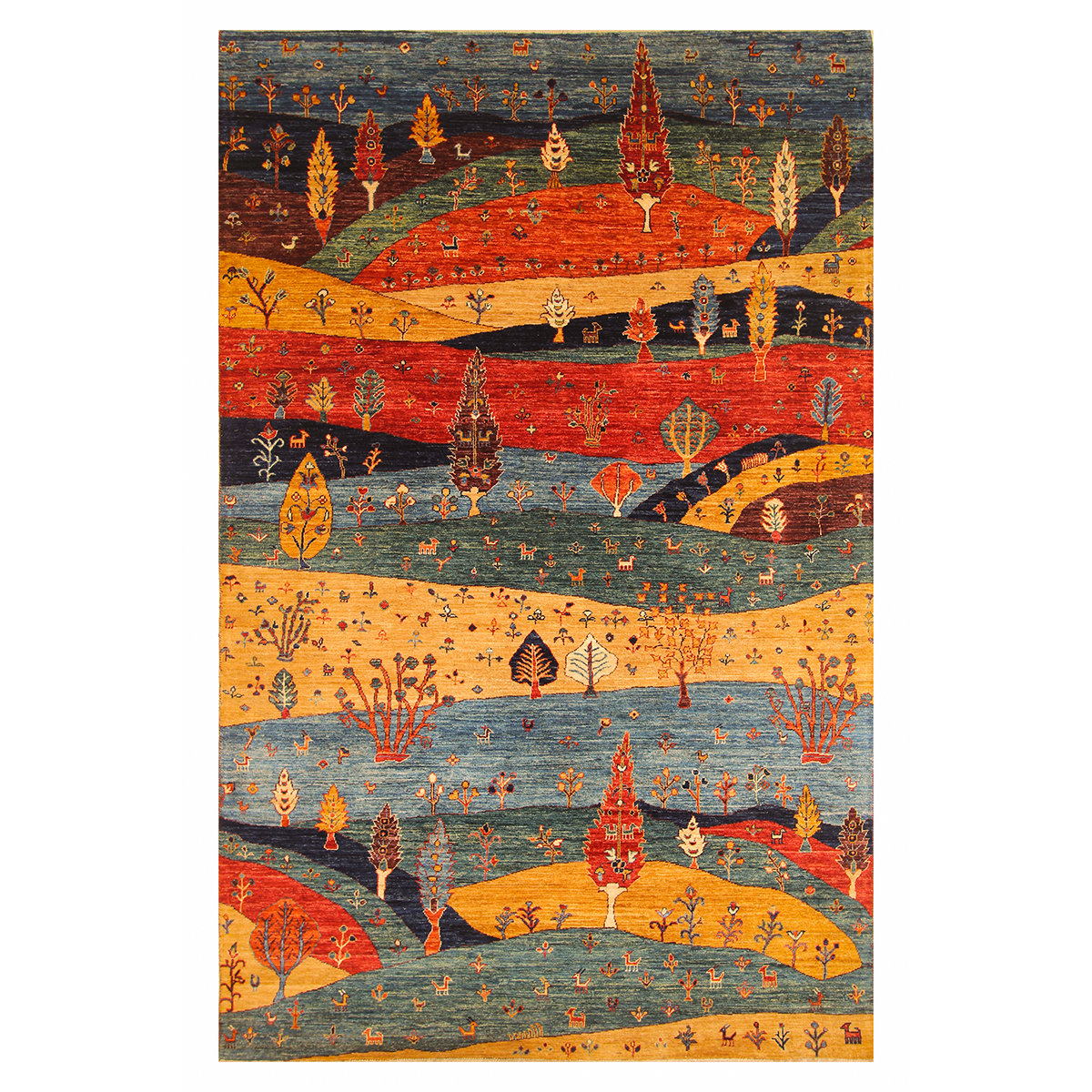Bokara Rug Co., Inc. High-Quality Hand-Knotted Red/Yellow/Gray Area Rug ...