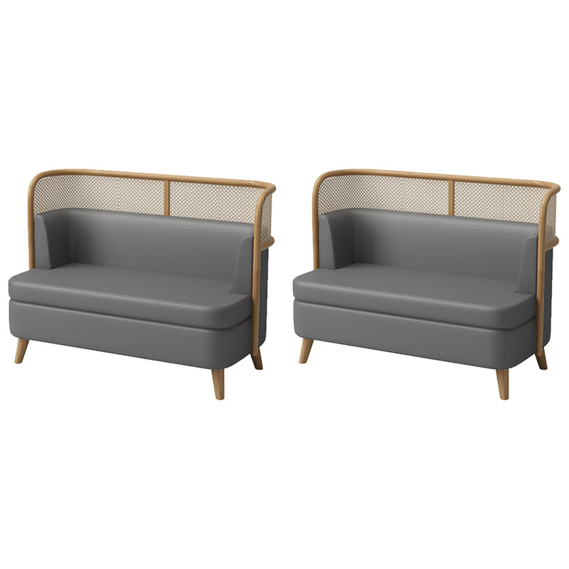 Banc rembourré en similicuir de style européen