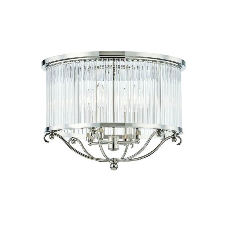 Glass No.1 Semi Flush by Mark D. Sikes, Polished Nickel