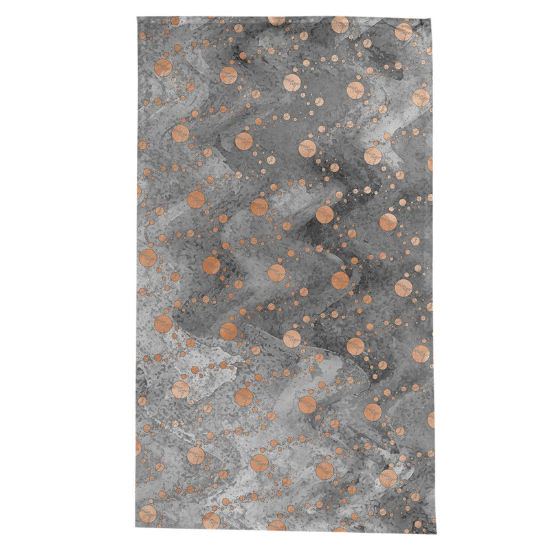 Nappe abstrait leffel, Gris / Orange