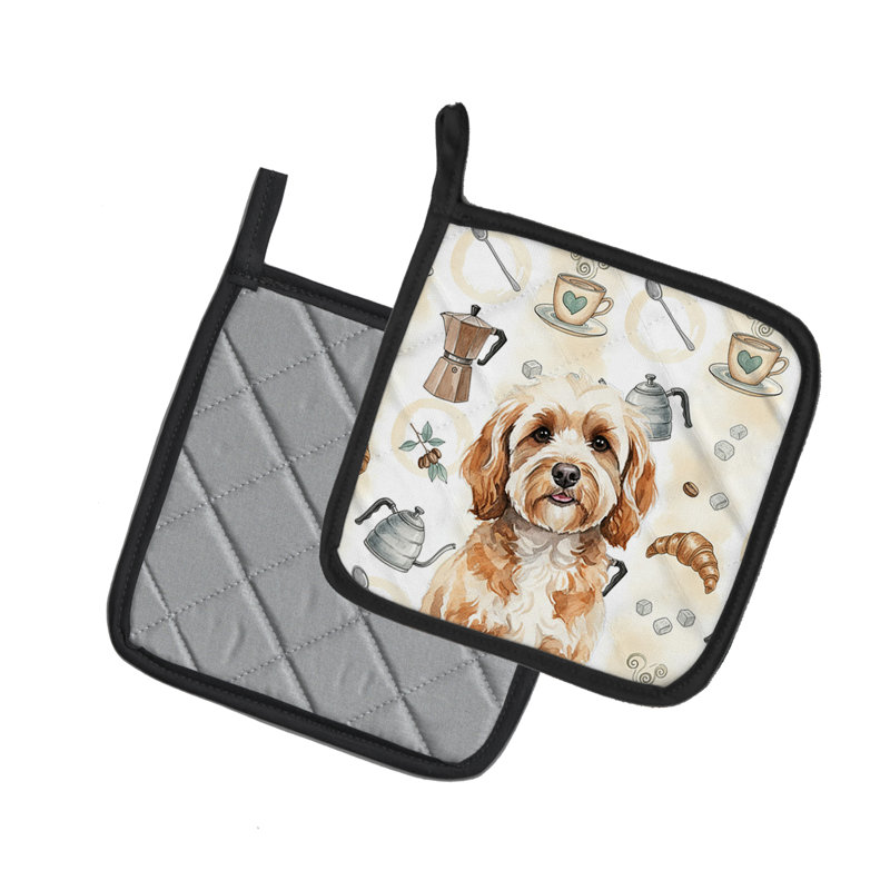 Cavapoo Coffee Bar Pair of Pot Holders