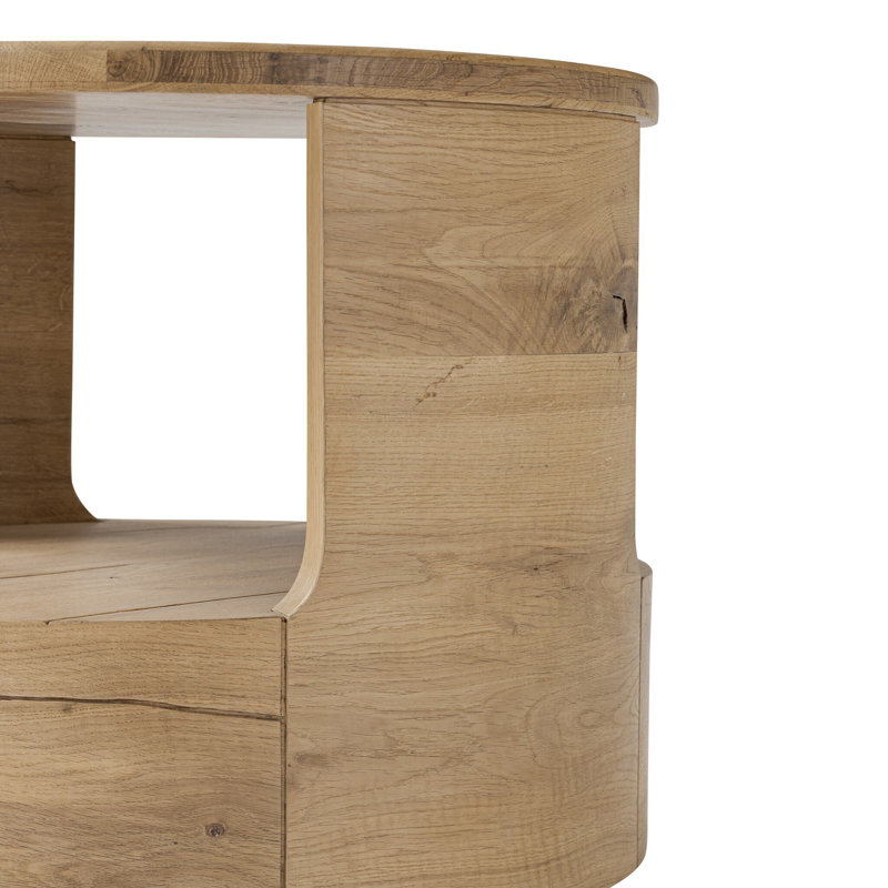 Matheus Solid Wood End Table, Natural