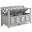 Banc de rangement en bois massif pour hall d'entrée-1253370160