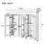 Élégante armoire à pharmacie de style moderne en bois massif de 35 po pour les salles de bain chics