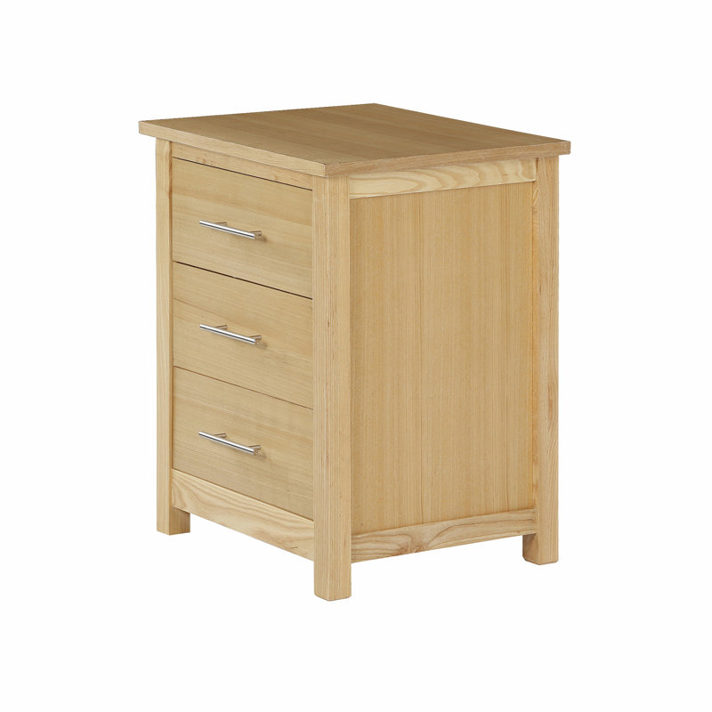 Jeffrey 52cm W Solid Wood Bedside Table