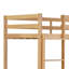 Lit mezzanine simple en bois massif avec bureau intégré -1717936395