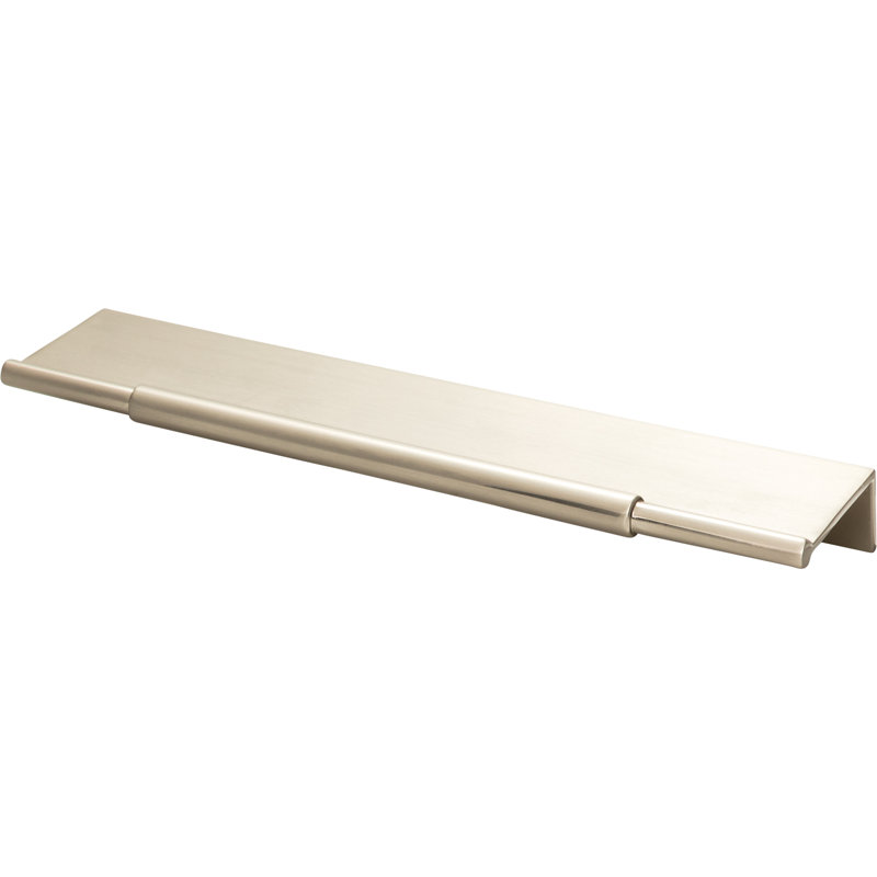 Crestview Finger Pull, Brushed Satin Nickel, 6" Center to Center