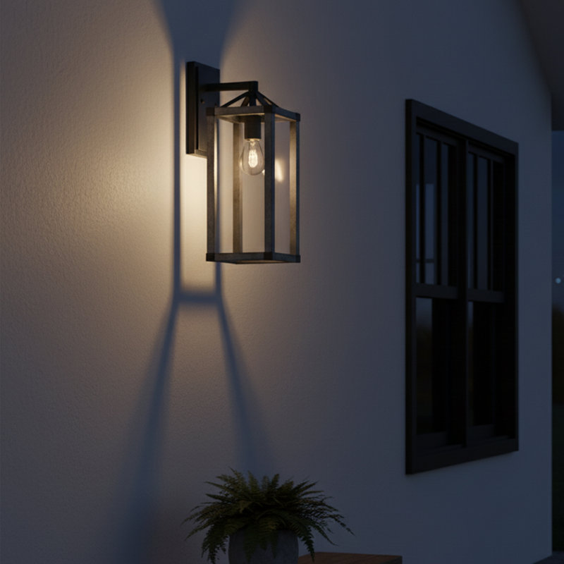 Flush Mounted Wall Sconce Clear Glass Finish