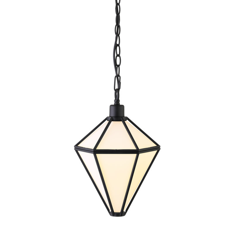 Luminaire suspendu géométrique 1 lumière Caloway, Bronze noirci