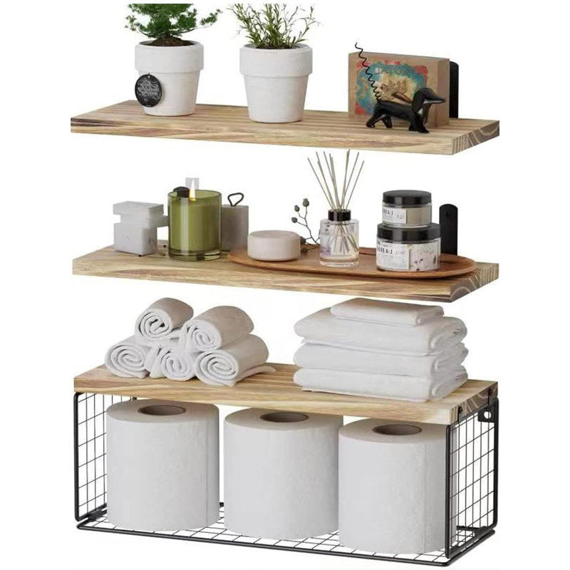 Akershus Bathroom Shelves, Light Brown
