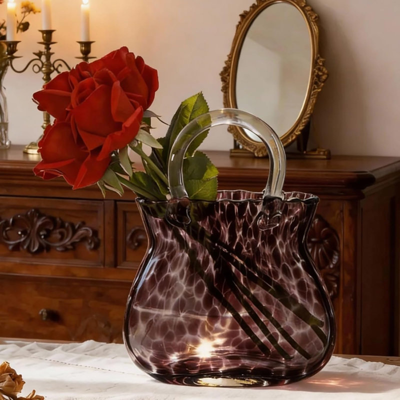 Glass Purse Vase