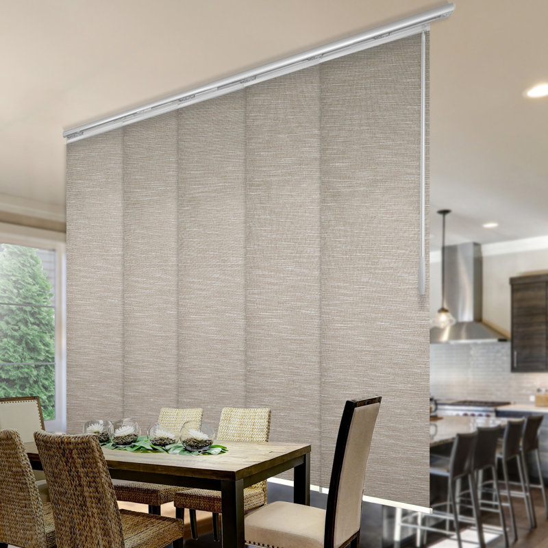 Rail extensible simple d'avoine avec panneau occultant, largeur du panneau: 23,5 po, Blanc, L 110 po x L 94 po