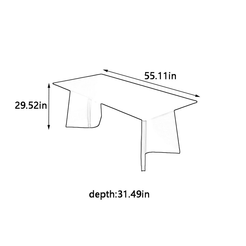 Table de salle à manger Pure Black Rock Plate, H 29,52 po x L 55,11 po x l 31,49 po